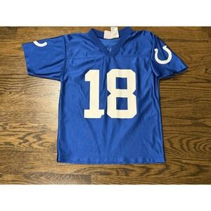 NFL Indianapolis Colts Football Jersey Manning No. 18 YOUTH Medium Print Vintage